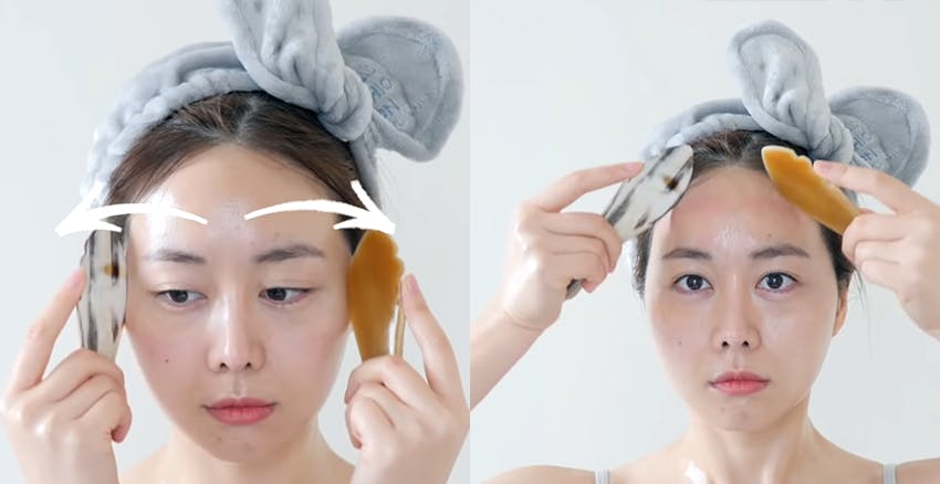 自己每天简单脸部刮痧手法视频截图教程,3分钟刮完让脸又小又亮